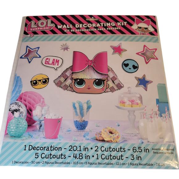 LOL Surprise Doll Party Kit for 8 Plates, Decor, Lanterns, Pens Straws Huge Lot - Picture 4 of 16